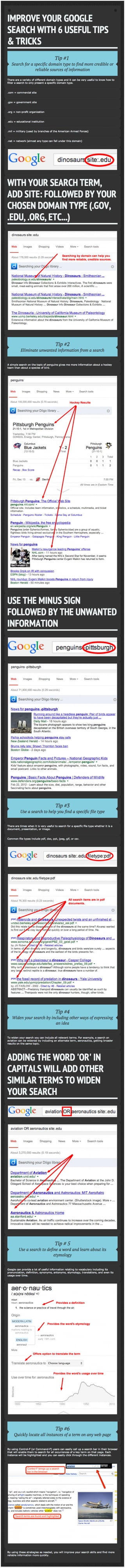 6 Easy Ways to Improve Your Google Search   (www.newliteraciesforanewworld.com)