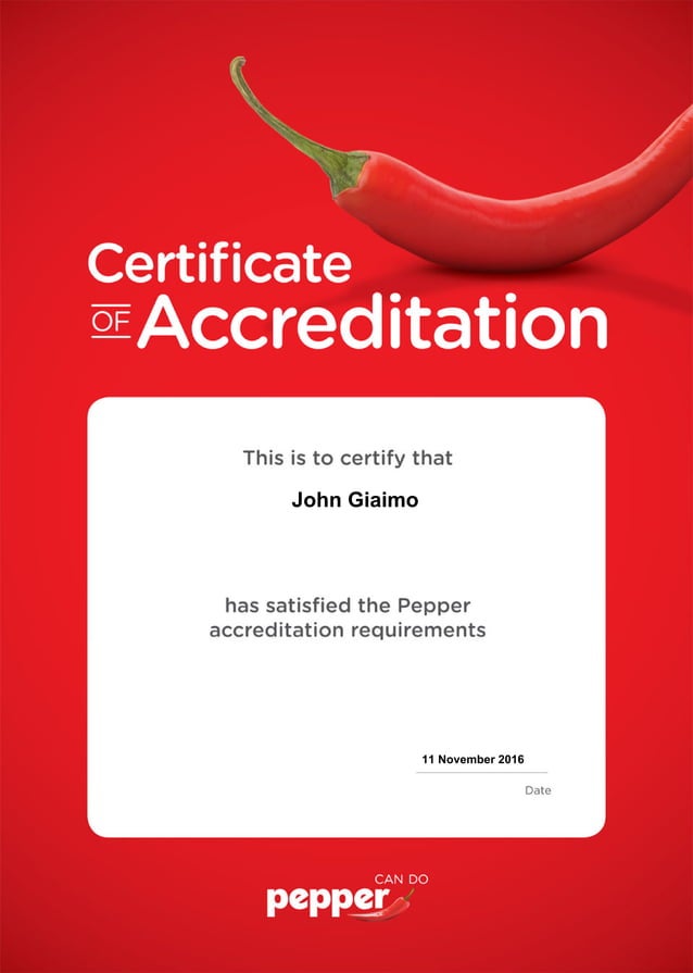 Image showcasing pepper certificate | PDF