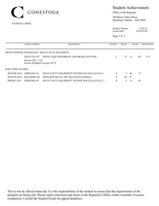 Ontario Transcript Transcript | PDF