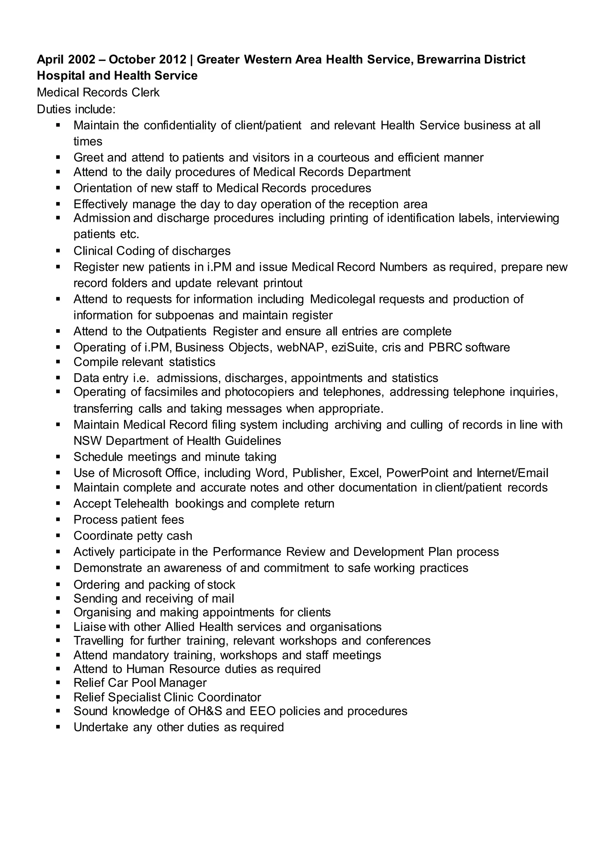 Medical Records | DOCX