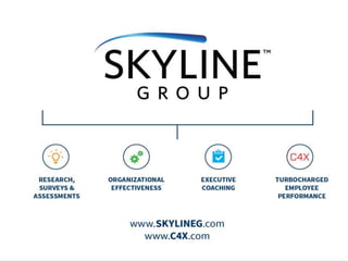 EXECUTIVE COACHING
ORGANIZATIONAL
EFFECTIVENESS
RESEARCH, SURVEYS &
ASSESSMENTS
SCALABLE & INNOVATIVE
LEADERSHIP DEVELOPMENT
 