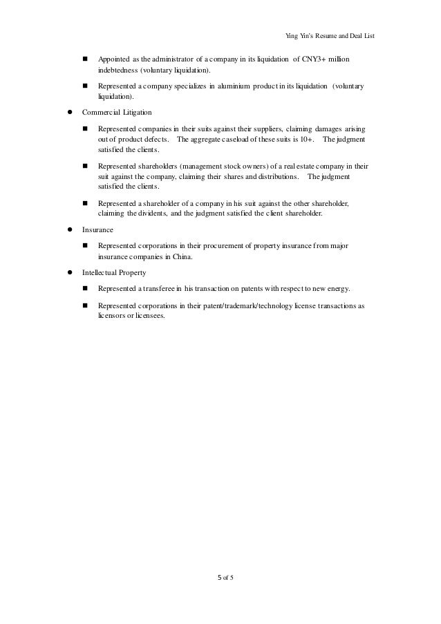 resume deal