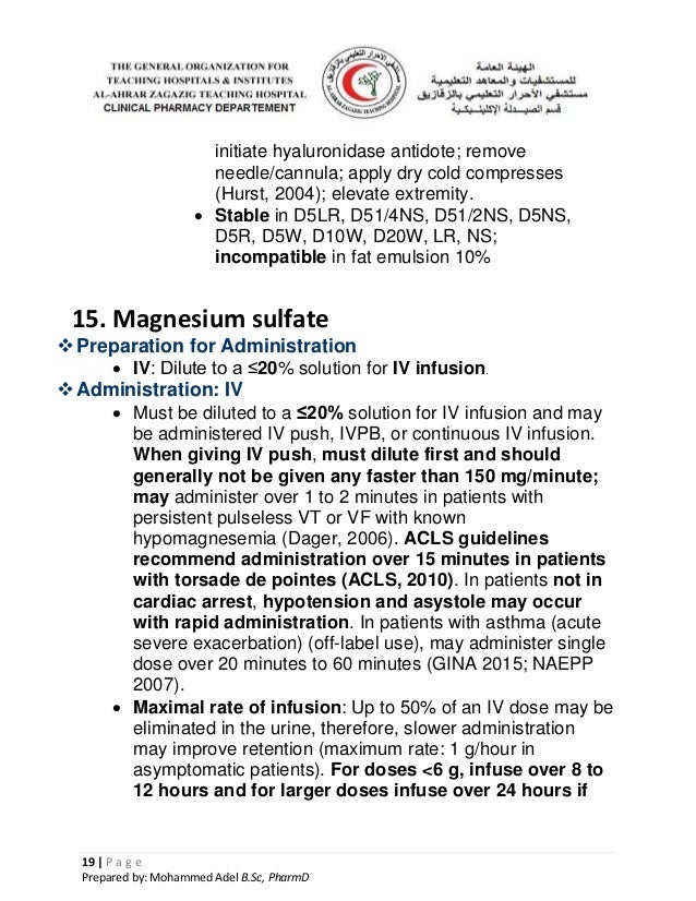 Iv Drug Preparation Open Heart