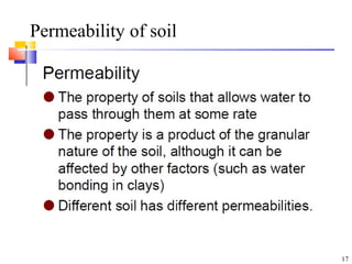 Permeability of soil
17
 