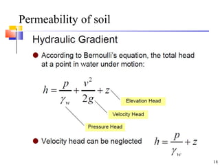 Permeability of soil
18
 