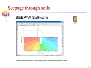 Seepage through soils
43
 