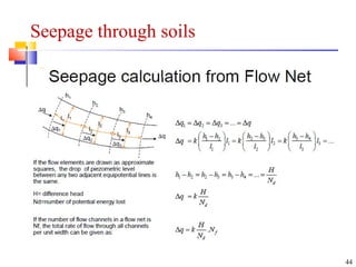 Seepage through soils
44
 
