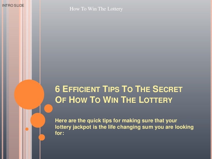tips to win the lotto