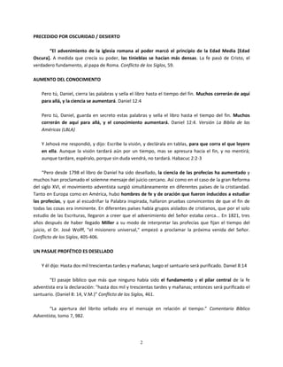 2
PRECEDIDO POR OSCURIDAD / DESIERTO
“El advenimiento de la iglesia romana al poder marcó el principio de la Edad Media [E...