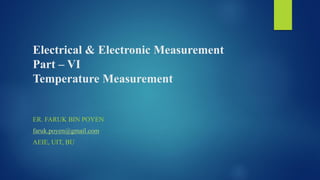 Electronic Measurement - Temperature Measurement | PDF