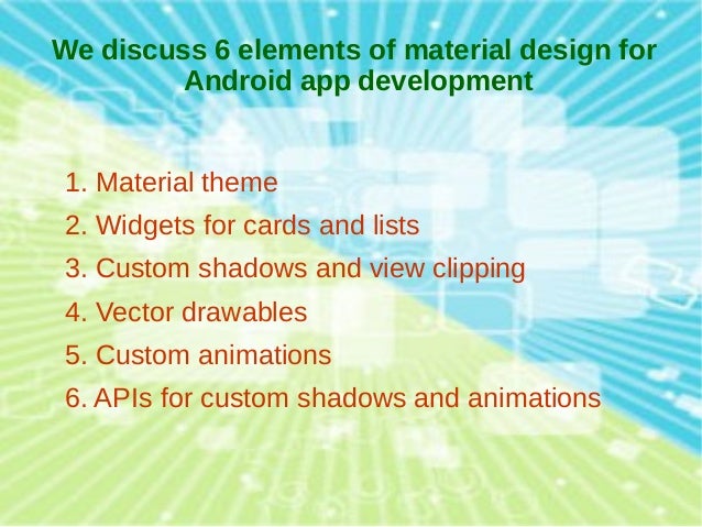 Material Design For Android App Development