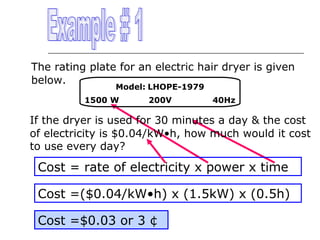 Energy and Cost | PPT