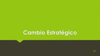 Cambio Estratégico
20
 