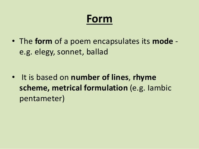 form and structure edexcel literature certificate poems poem form definition