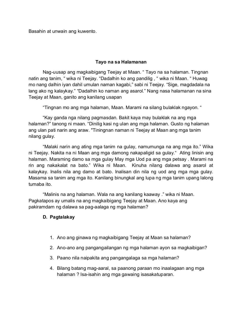 GRADE 4 ESP LESSON PLAN