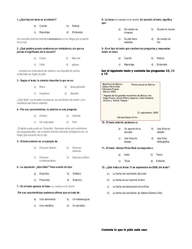 Examen Primaria Paco El Chato | examen primaria paco el chato examen de sexto a 241 o Examen Primaria Paco El Chato | examen primaria paco el chato examen de sexto a 241 o