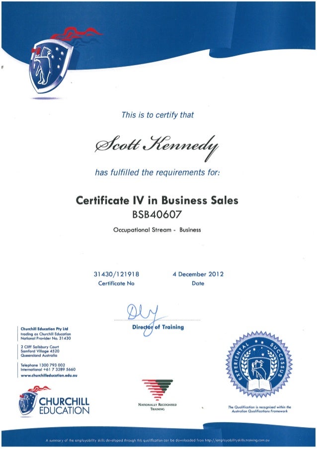 Cert IV Business Sales_Churchill Education