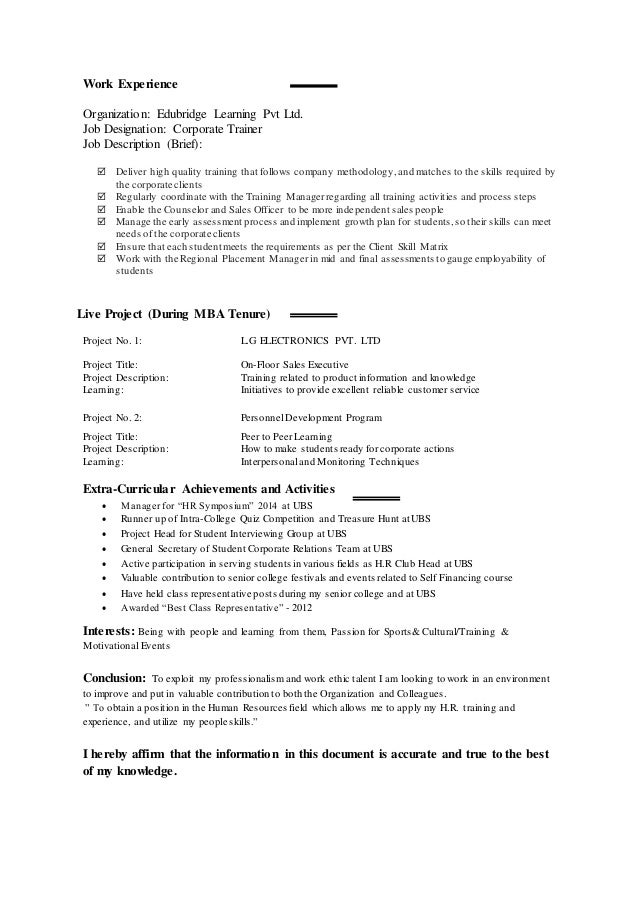 job description corporate trainer