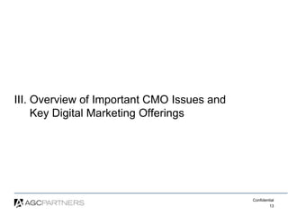Confidential
13
III. Overview of Important CMO Issues and
Key Digital Marketing Offerings
 