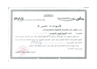 Mass Experience Certificate