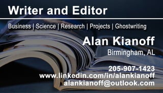 Alan Kianoff Business Card
