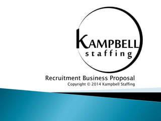 Recruitment Business Proposal
Copyright © 2014 Kampbell Staffing
 