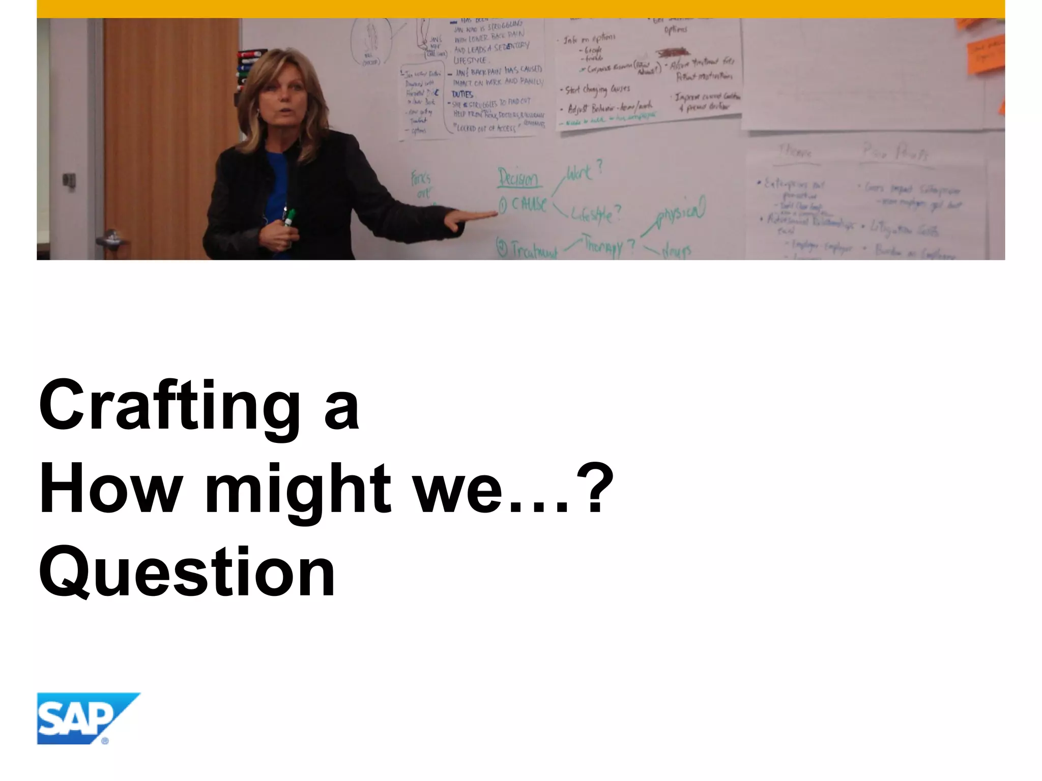 Crafting a
How might we…?
Question
 