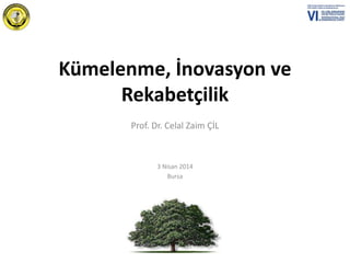 Kümelenme, İnovasyon ve
Rekabetçilik
Prof. Dr. Celal Zaim ÇİL
3 Nisan 2014
Bursa
 