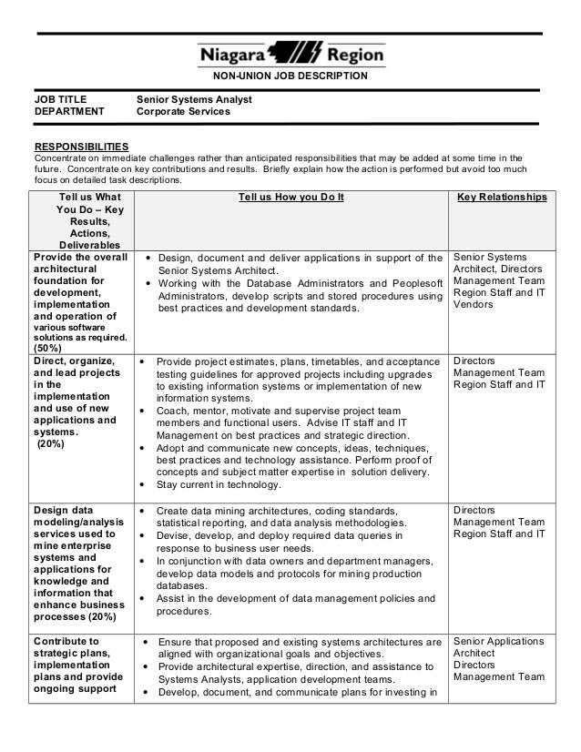 applications analyst job description