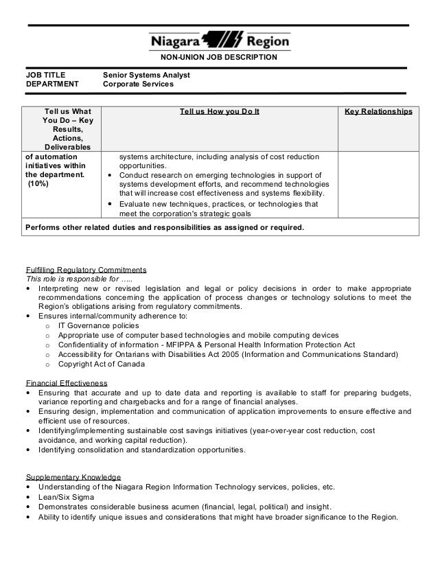applications analyst job description