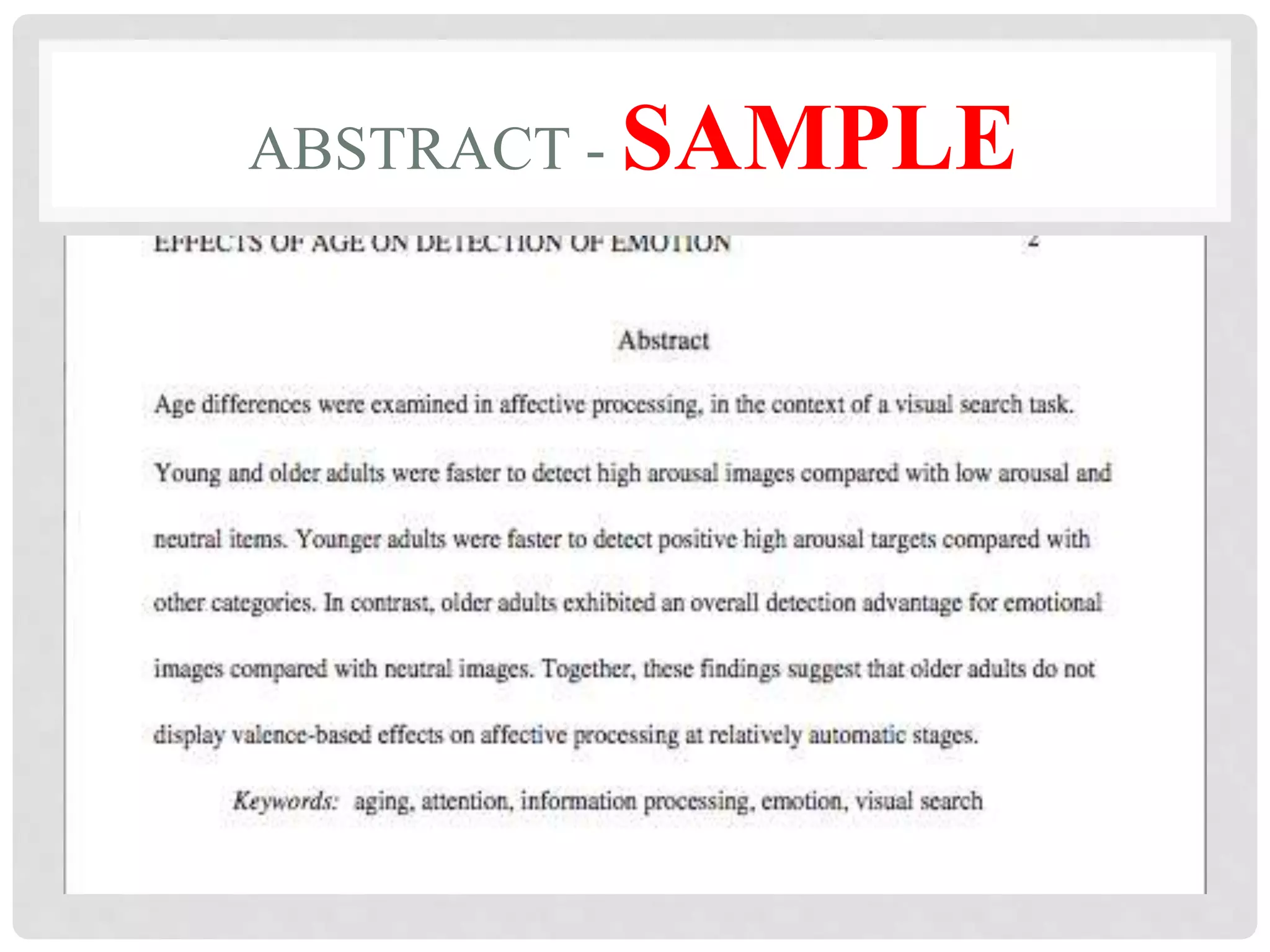 ABSTRACT - SAMPLE
 