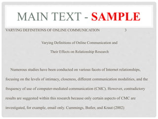 APA formatting PPT | PPTX