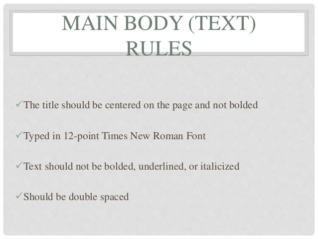 apa formatting ppt apa format main body example