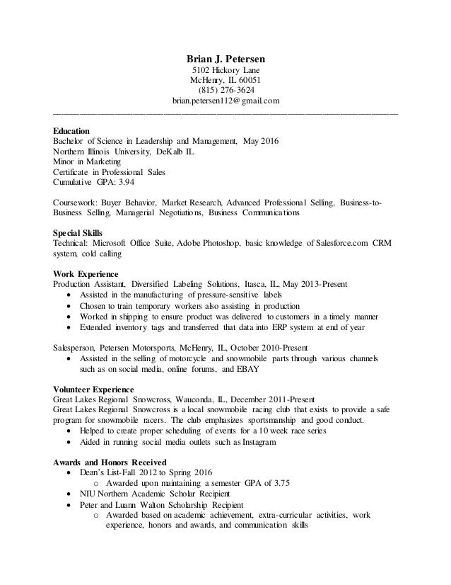 brian petersen resume