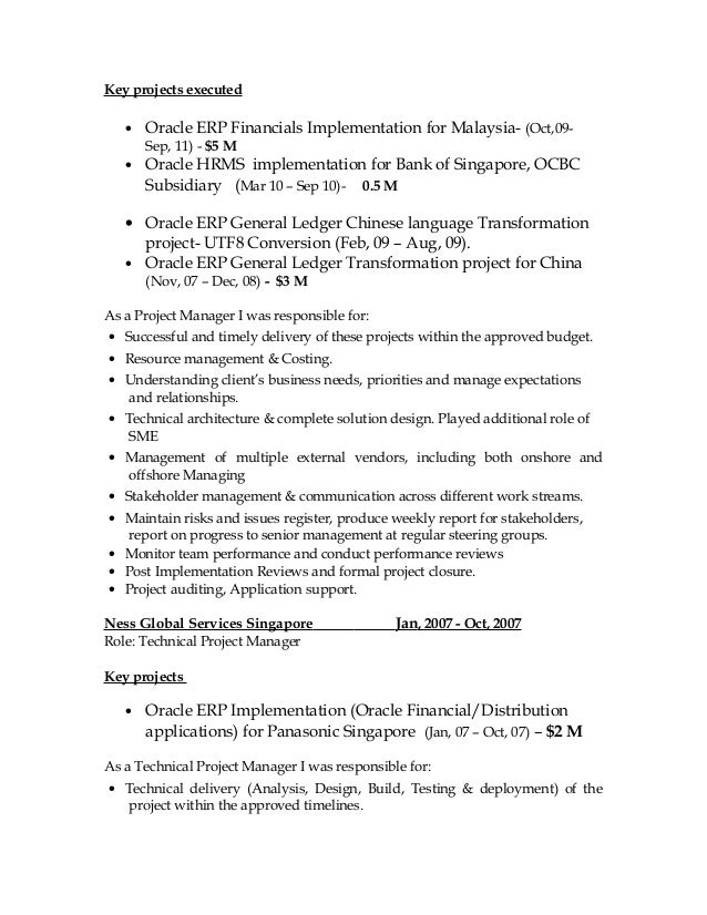 erp implementation resumes