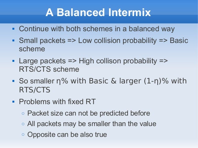 Presentation - Dynamic Tuning of RTS Threshold