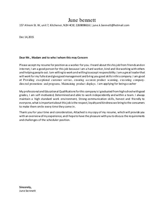dear whom may concern cover letters