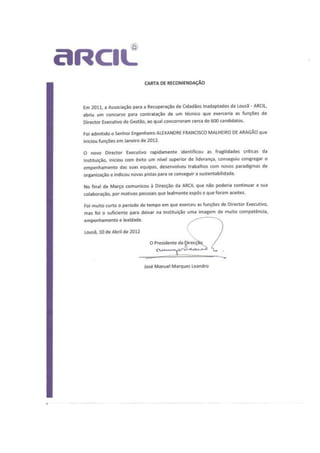 Carta Recomendação ARCIL