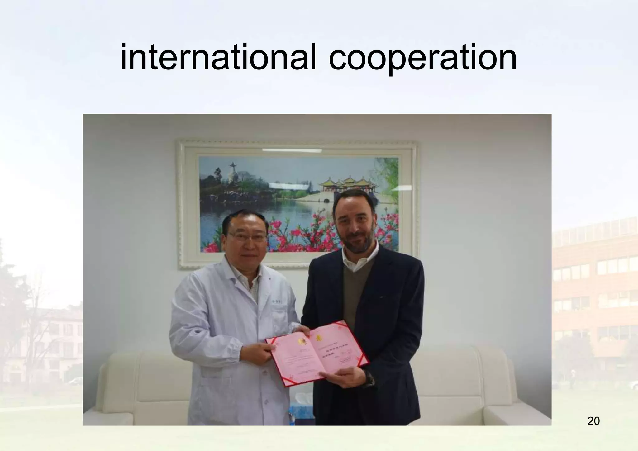 international cooperation
20
 