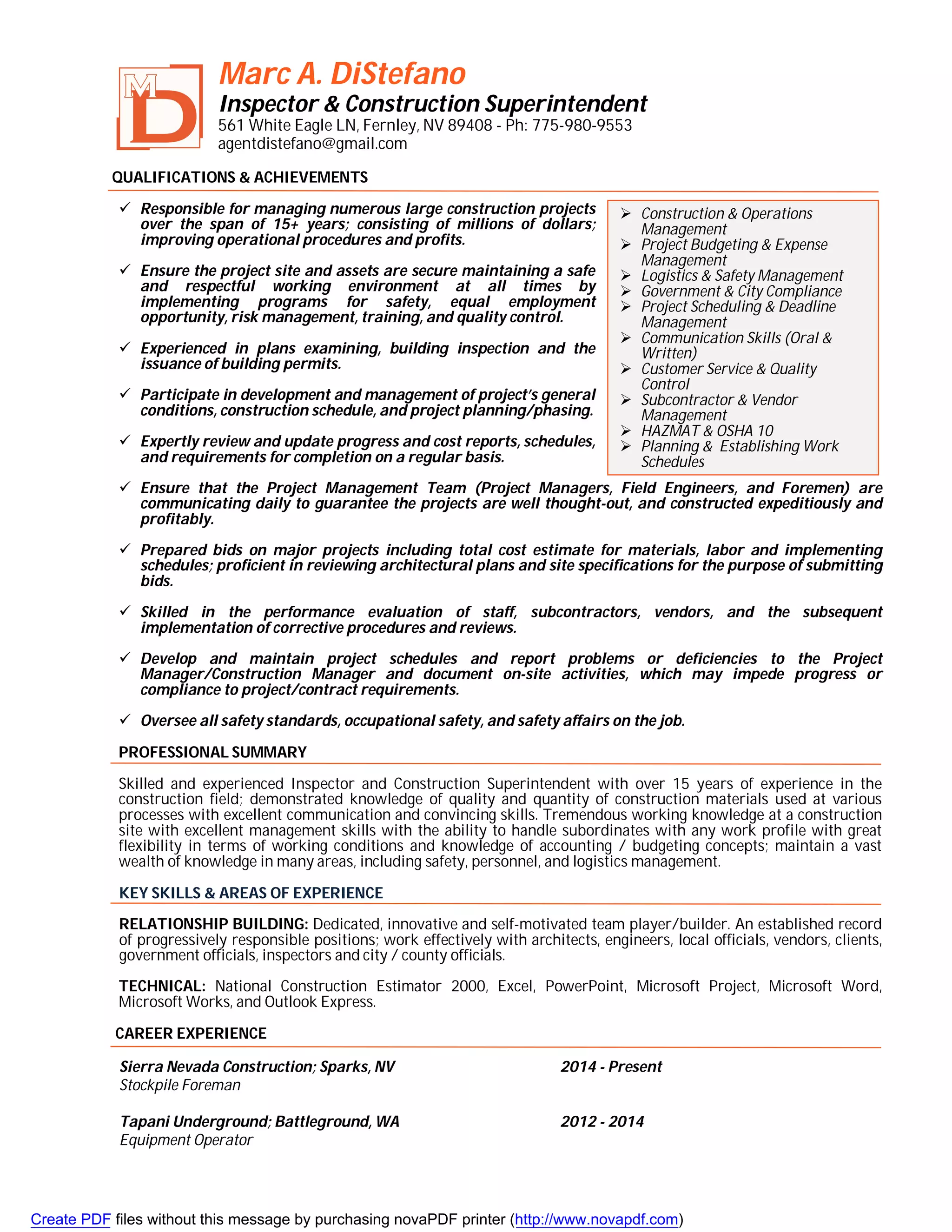 Distefano_Marc_resume | PDF