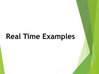 Real Time Examples
 