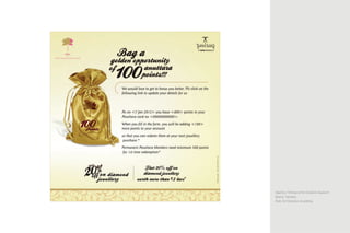 Agency: Honeycomb Creative Support
Brand: Tanishq
Roll: Art Direction & editing
 