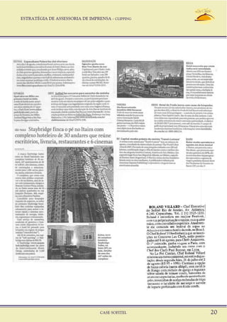 ESTRATÉGIA DE ASSESSORIA DE IMPRENSA - CLIPPING
CASE SOFITEL 20
 