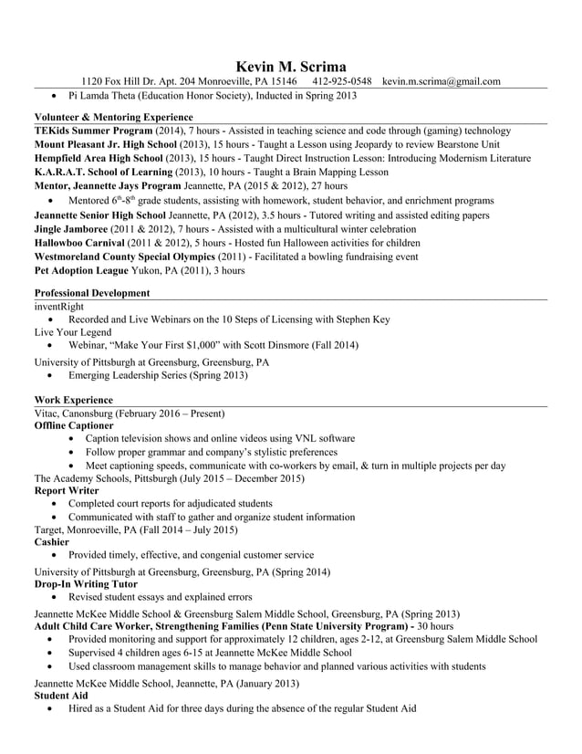 Scrima_Kevin_resume 2016 | DOC