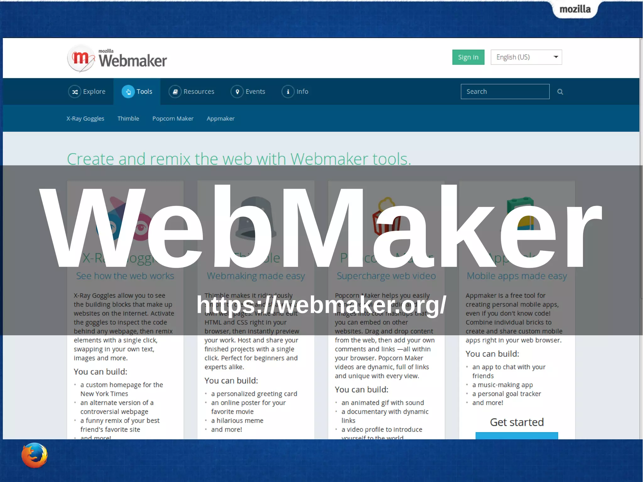 WebMaker 
https://webmaker.org/ 
 