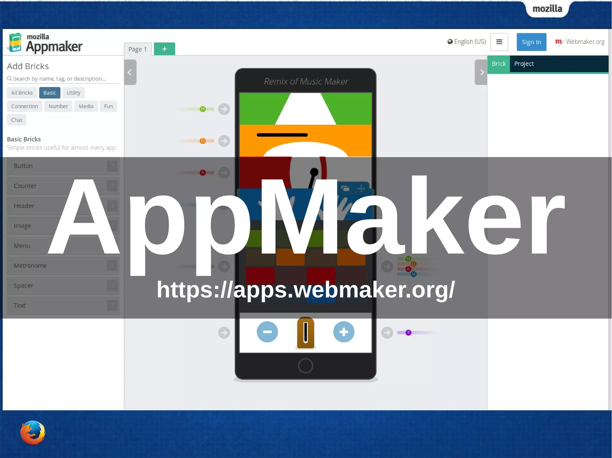 AppMaker 
https://apps.webmaker.org/ 
 