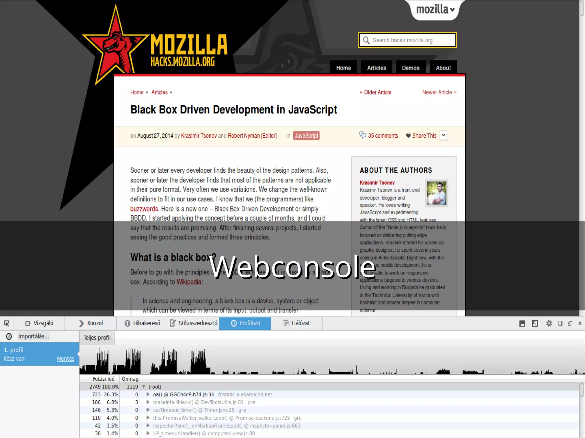 WWeebbccoonnssoollee 
 