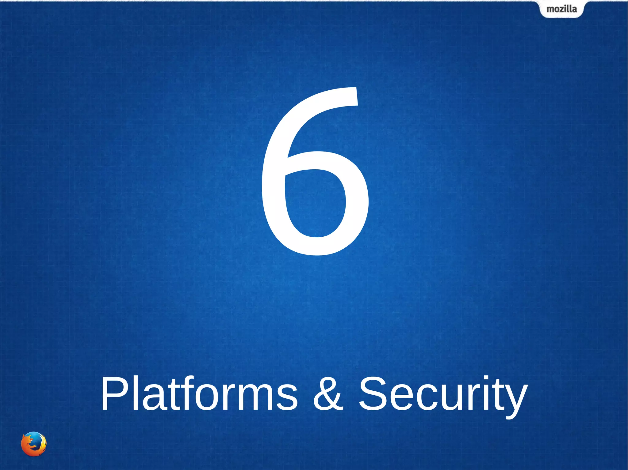 6 
Platforms & Security 
 