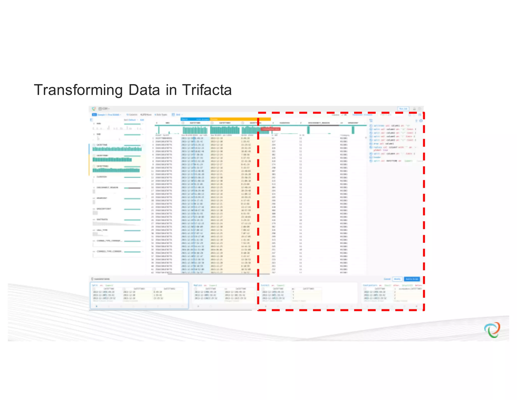 Transforming Data in Trifacta 