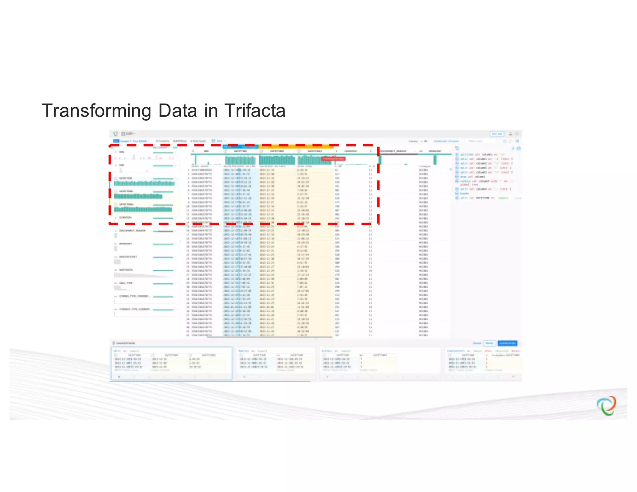 Transforming Data in Trifacta 